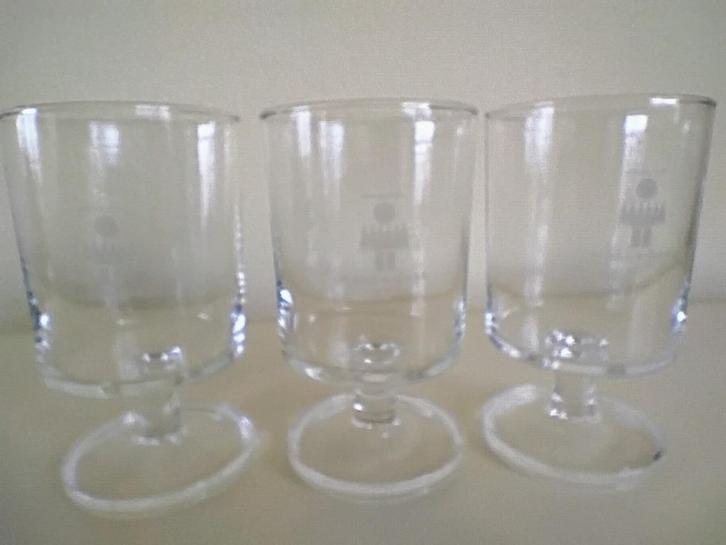 3 x wijnglas op voet cilindervormig Gall en Gall wijnglazen, Verzamelen, Glas en Borrelglaasjes, Zo goed als nieuw, Overige typen