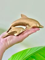 Vintage messing moeder en kind dolfijnen beeldjes, Verzamelen, Beelden en Beeldjes, Ophalen of Verzenden, Gebruikt, Dier