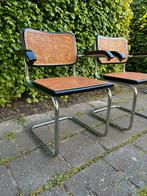 Italiaanse webbing stoelen., Vier, Gebruikt, Vintage, Ophalen of Verzenden