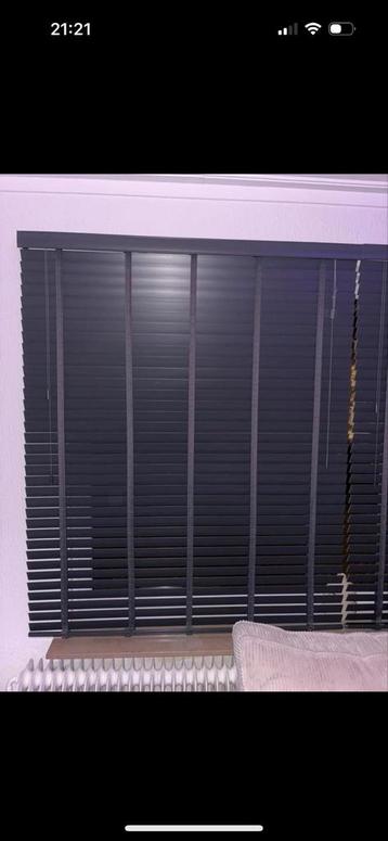 Houten Jaloezieën antraciet 140x160 - Zo Goed Als Nieuw! beschikbaar voor biedingen