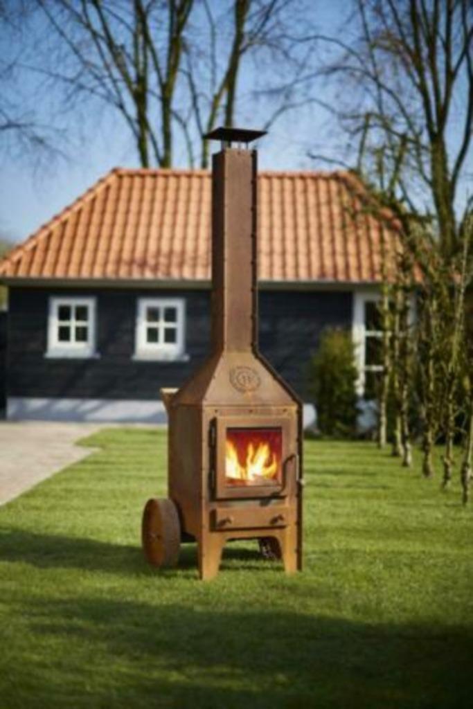 RENY BIJUGA tuinkachel met wielen GEEN LEVERTIJD + PAKKET!!, Tuin en Terras, Tuinhaarden, Nieuw, Ophalen of Verzenden