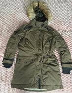 Amisu winterjas met afneembare capuchon S M 36 38  groen, Ophalen of Verzenden, Zo goed als nieuw, Maat 36 (S), Amisu