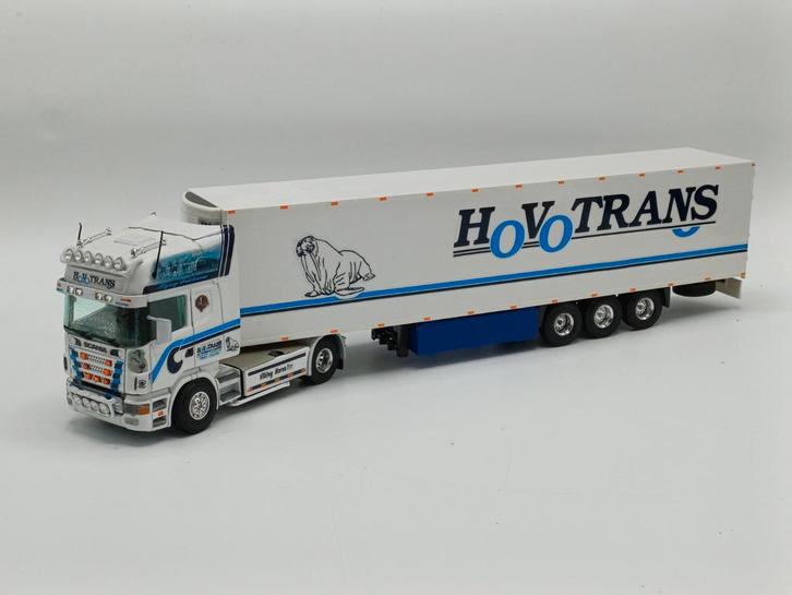 Tekno Scania r4 topline Hovotrans, Hobby en Vrije tijd, Modelauto's | 1:50, Zo goed als nieuw, Bus of Vrachtwagen, Tekno, Ophalen of Verzenden