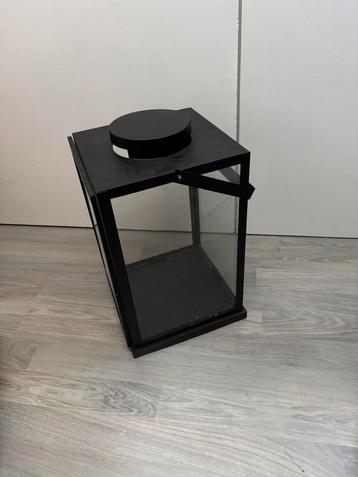 Zwarte lantaarn windlicht 