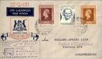 KLM - Zuid-Afrika - Kinderzegels - 1946, Postzegels en Munten, Brieven en Enveloppen | Nederland, Verzenden, Envelop