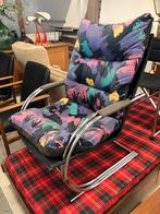 Vintage Design Stoel met Chromen buisFrame, Huis en Inrichting, Fauteuils, Ophalen, Gebruikt, ., .