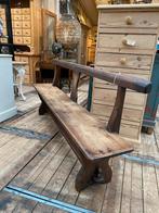 Slets boeren houten bank met rugleuning eettafelbank, Ophalen