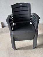 6 Luxe Mooi Hartman Stoelen Stapelbaar Antraciet Als Nieuw, Tuin en Terras, Ophalen, Zo goed als nieuw, Kunststof, Stapelbaar