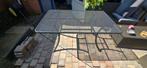Zwarte antraciet tuintafel, Tuin en Terras, Tuintafels, Ophalen, Gebruikt, Vierkant, Metaal