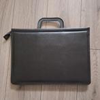 Leren aktetas nieuw, Sieraden, Tassen en Uiterlijk, Tassen | Schooltassen, 30 tot 40 cm, Zwart, Aktetas of Boekentas, Nieuw