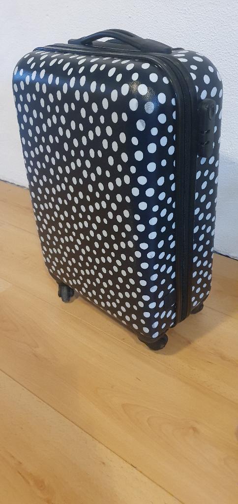 Trolley, Sieraden, Tassen en Uiterlijk, Koffers, Zo goed als nieuw, Hard kunststof, 50 tot 60 cm, Minder dan 35 cm, Slot, Uitschuifbare handgreep