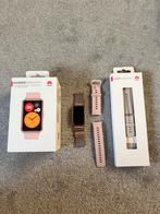 Huawei Watch fit + originele band en twee extra banden, Gebruikt, Zwart, Huawei Watch, Ophalen of Verzenden