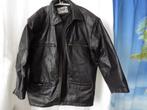 zwarte stevige zware  leren jas voor bredere kleinere mens, Authentic clothes, Ophalen of Verzenden, Gedragen, Zwart