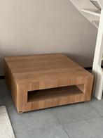 Salontafel van massief eiken met een robuust en strak design, Huis en Inrichting, Ophalen, Gebruikt, 50 tot 75 cm, Modern strak design