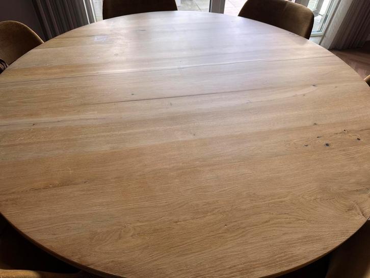 Rond eettafelblad, doorsnee 160cm, Huis en Inrichting, Tafels | Eettafels, Gebruikt, 150 tot 200 cm, Vijf personen of meer, Rond