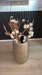 schelpenvaas met kunstbloesemtakken, Huis en Inrichting, Woonaccessoires | Kunstplanten en Kunstbloemen, Ophalen of Verzenden