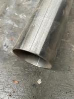 RVS geslepen koker 50x1mm, 6 en 3 meter lang (inkorten kan), Doe-het-zelf en Verbouw, Metalen, Ophalen, Zo goed als nieuw, Overige metalen