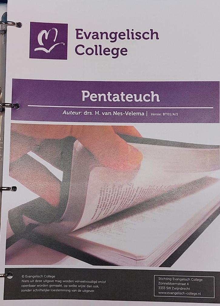 Pentateuch - Evangelisch College, Boeken, Godsdienst en Theologie, Zo goed als nieuw, Christendom | Protestants, Ophalen of Verzenden