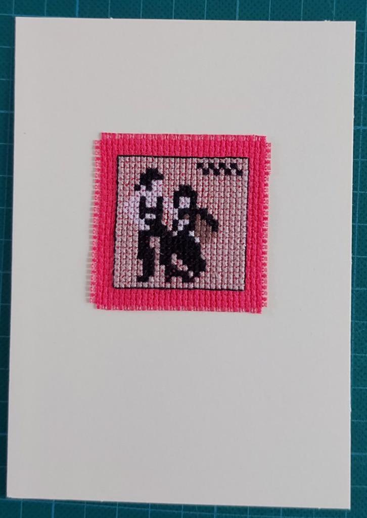 kaart met geborduurde platenhoes Rumours van FM (1809), Hobby en Vrije tijd, Kaarten | Zelfgemaakt, Nieuw, Overige thema's, Ophalen of Verzenden