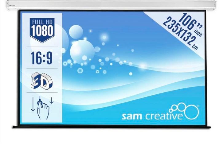 Sam Creative 106inch projectiescherm, Audio, Tv en Foto, Projectieschermen, Nieuw, Ophalen of Verzenden