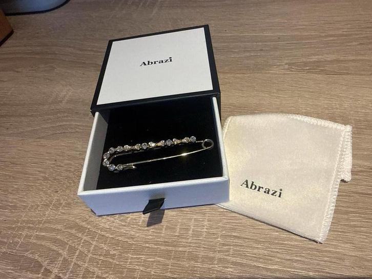 Abrazi Sleepspeld voor bruidsjurk, Sieraden, Tassen en Uiterlijk, Broches, Zo goed als nieuw, Overige materialen, Zilver, 4 tot 7 cm