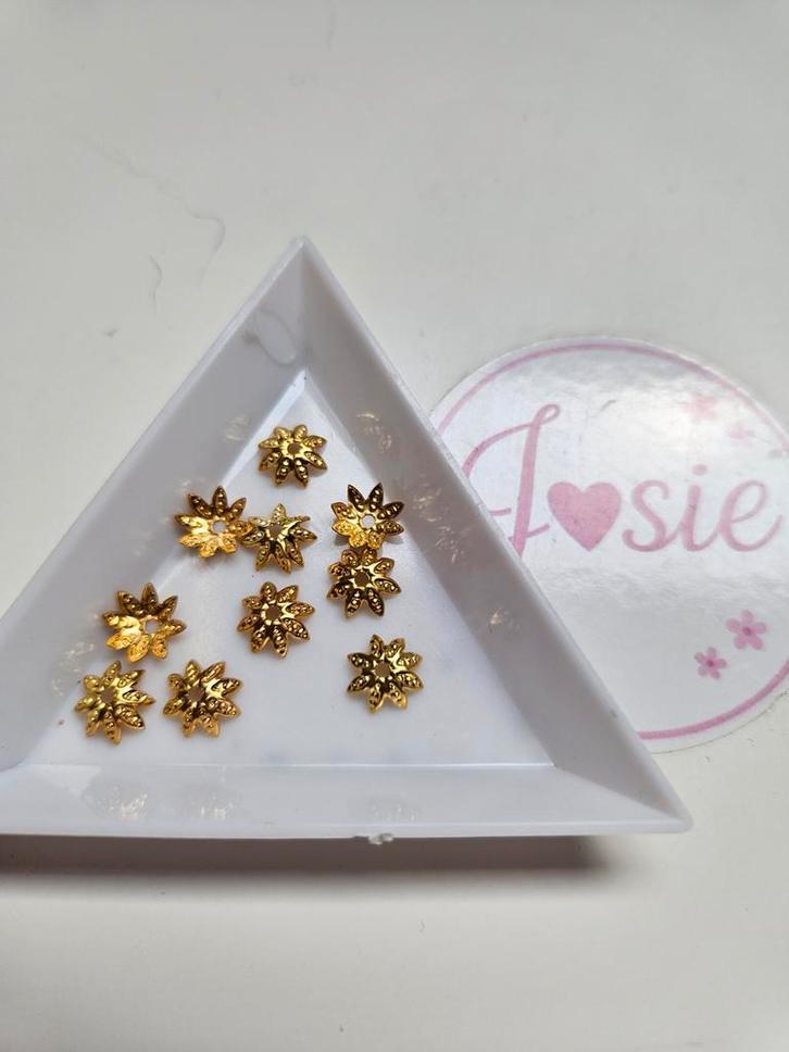 Gouden kralenkapjes #615, Hobby en Vrije tijd, Kralen en Sieraden maken, Nieuw, Tussenstuk of Tussenkraal, Ophalen