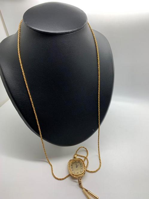 R926 Prachtige zilveren horloge ketting, Sieraden, Tassen en Uiterlijk, Antieke sieraden, Ketting, Zilver, Verguld, Ophalen of Verzenden