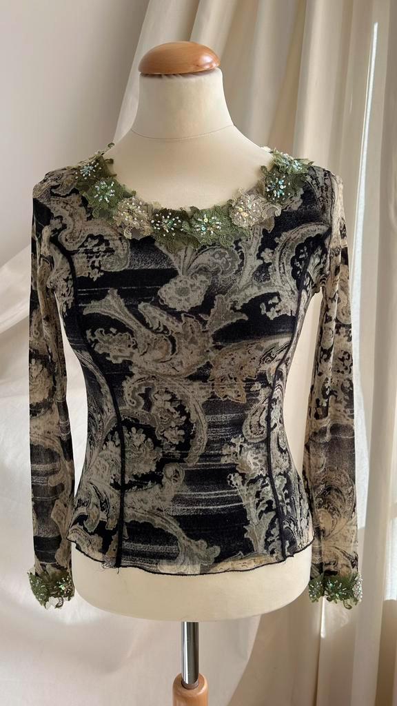 Shirtje lange mouw van Zucchero maat 36/38, Kleding | Dames, T-shirts, Zo goed als nieuw, Maat 36 (S), Groen, Lange mouw, Ophalen of Verzenden