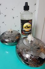 2 olielampen met lampenolie, Ophalen, Nieuw, Metaal