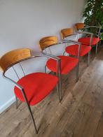 4 Effezeta Stoelen - Nieuw Gestoffeerd Vintage Set, Huis en Inrichting, Stoelen, Ophalen of Verzenden