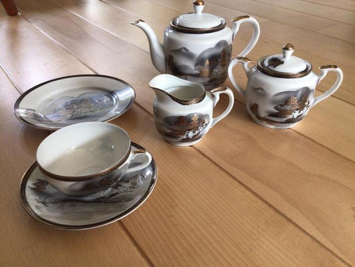 Hayasi Fine china Japan compleet thee servies, Antiek en Kunst, Antiek | Servies compleet, Ophalen of Verzenden