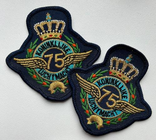 75 KLu patch, Verzamelen, Militaria | Algemeen, Luchtmacht, Embleem of Badge, Nederland, Ophalen of Verzenden