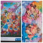 2 Disney Puzzels: Alice & Mickey, Ophalen of Verzenden, 500 t/m 1500 stukjes, Zo goed als nieuw, Legpuzzel
