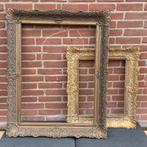 2 Antieke zware hout & goud schilderijlijsten - Barok stijl, Huis en Inrichting, Woonaccessoires | Lijsten, Ophalen of Verzenden