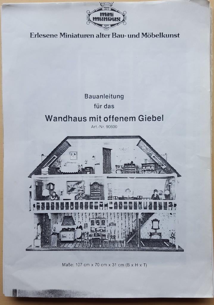 Bouwtekening poppenhuis 1., Ophalen of Verzenden, Zo goed als nieuw, Hout