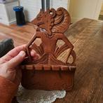 Houtsnijwerk uit Indonesie Lepelrek 21x14 cm, Ophalen of Verzenden