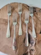 5x Verzilverde vorken - Hollands glad, Ophalen of Verzenden