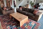 Prachtige 4 zits bank met 1,5 zits loveseat, bruin Congoleer, 250 tot 300 cm, Ophalen of Verzenden, Zo goed als nieuw, Rechte bank