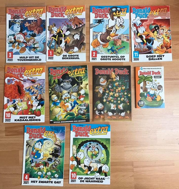 Pakket Donald Duck extra, pocket en losse editie, Boeken, Stripboeken, Zo goed als nieuw, Meerdere stripboeken, Ophalen of Verzenden