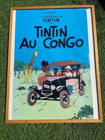 Kuifje poster in lijst beschikbaar voor biedingen