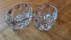Set geslepen zoutvaatjes glas 4,5x3 cm, Antiek en Kunst, Ophalen of Verzenden