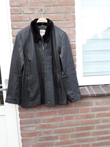 ECHT LEER super mooi jas van Etam, M zwart beschikbaar voor biedingen