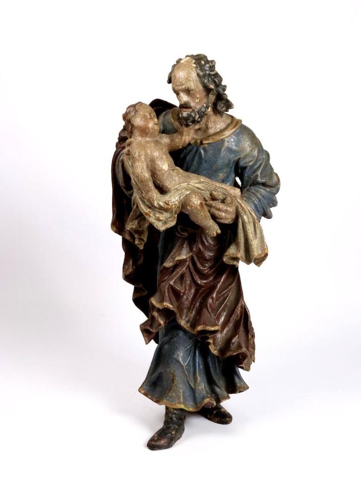 Sculptuur Sint Jozef, Barok 17de eeuw, Antiek en Kunst, Antiek | Religie, Ophalen of Verzenden