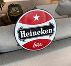 Emaille reclame bordje (37cm) Heineken bier, Ophalen of Verzenden, Zo goed als nieuw, Reclamebord