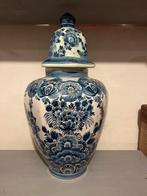 Delfts Blauwe Dekselvaas - 50cm, Antiek en Kunst, Antiek | Keramiek en Aardewerk, Ophalen