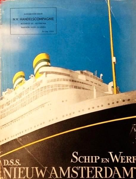 Schip en Werf - Het d.s.s. Nieuw Amsterdam, Verzamelen, Scheepvaart, Gebruikt, Boek of Tijdschrift, Ophalen