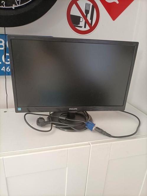 Philips 223V5L LED Monitor – 21.5 inch – VGA – Incl. Kabels, Computers en Software, Monitoren, Zo goed als nieuw, 60 Hz of minder