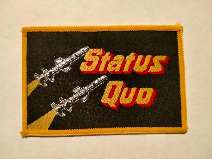 Status Quo hardrock vintage kleding patch embleem RARE, Verzamelen, Muziek, Artiesten en Beroemdheden, Nieuw, Kleding, Ophalen of Verzenden