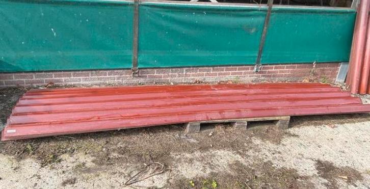 Rode Renopan Golfplaten - Diverse Lengtes, Doe-het-zelf en Verbouw, Dakpannen en Dakbedekking, Gebruikt, Golfplaat, Kunststof