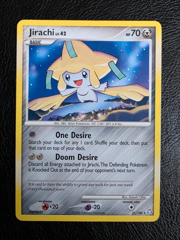 Jirachi lv42 #31 diamond pearl legens awakened, Hobby en Vrije tijd, Verzamelkaartspellen | Pokémon, Nieuw, Losse kaart, Ophalen of Verzenden
